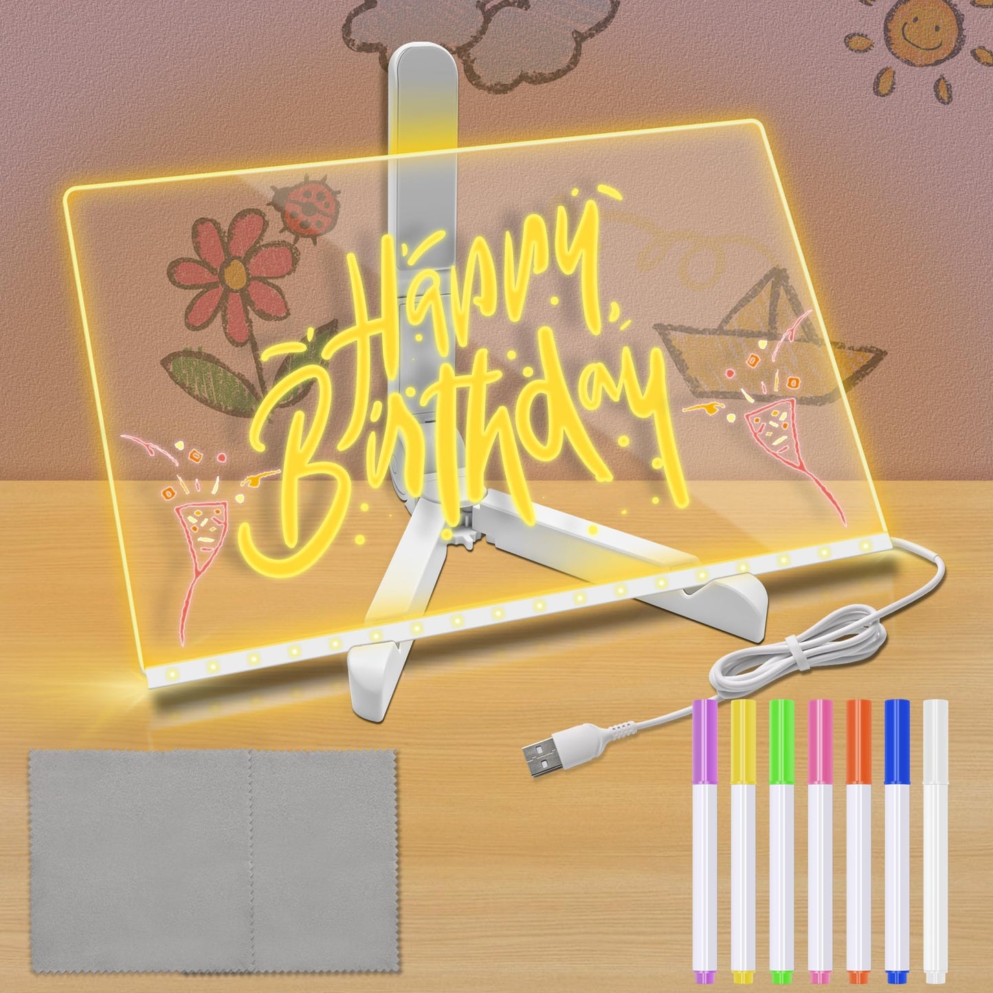 GlowBoard™ - Pizarra Led Acrílica + 7 Colores