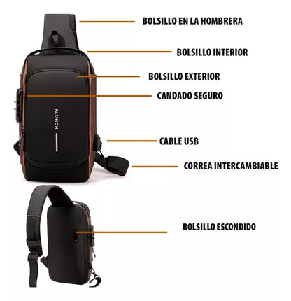 SecureWay™-Rinonera Mochila Antirrobo